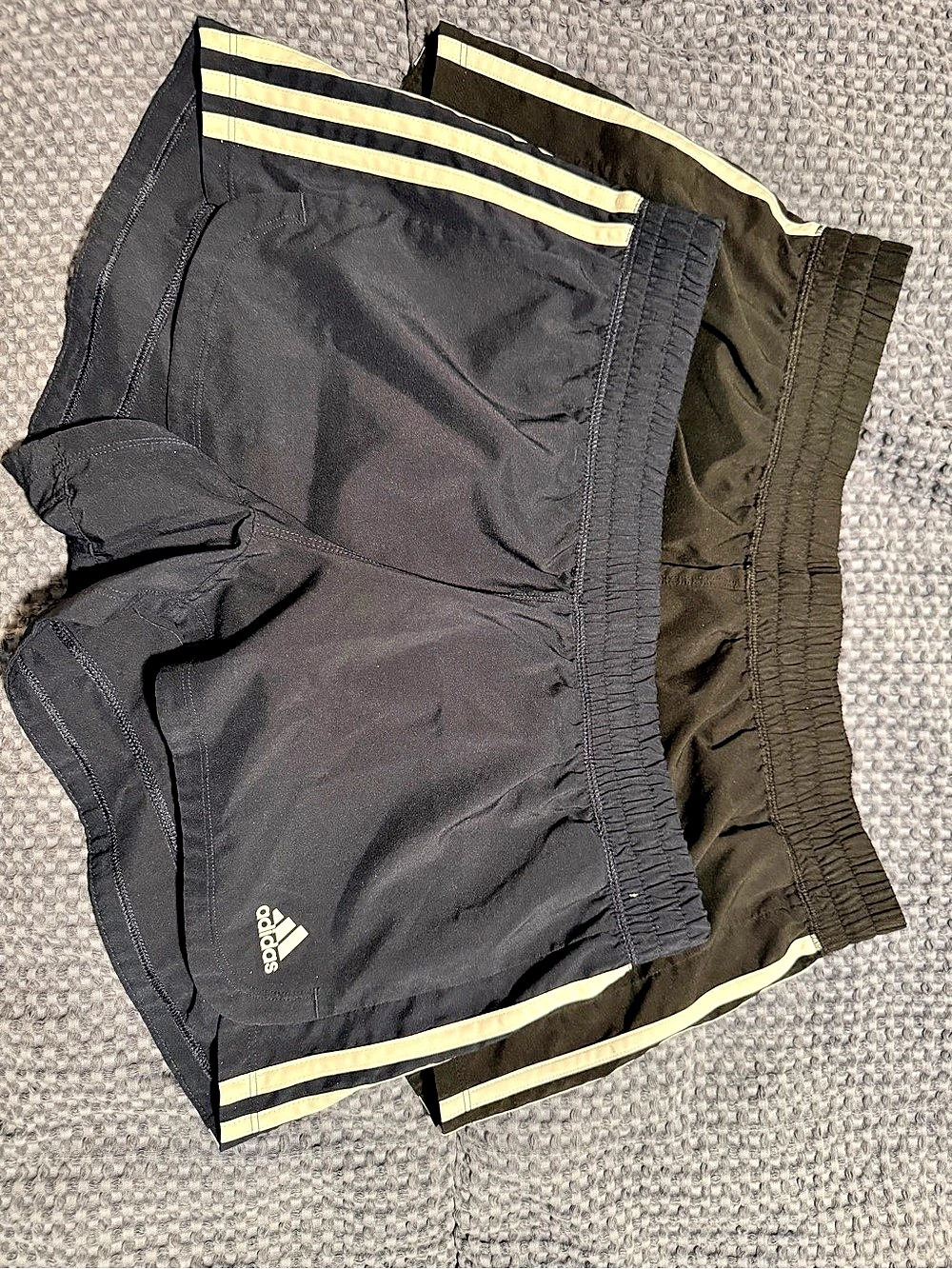 2 pairs adidas Pacer Training 3-Stripes Woven High-Rise Shorts Athletic Shorts B